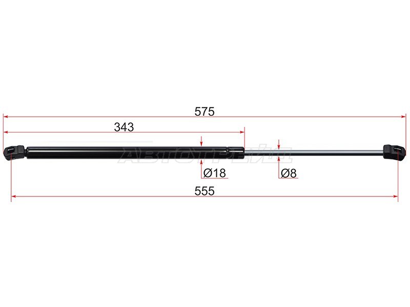 Амортизатор крышки багажника SSANG YONG REXTON 01- (SAT: ST-7140608100)