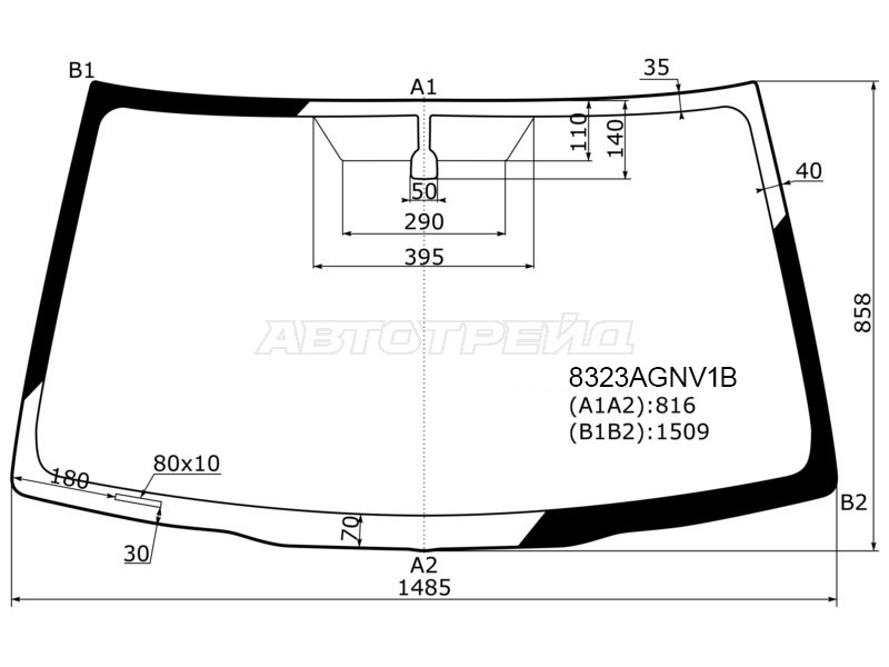 Стекло лобовое Toyota RAV4 (CA20) 00-05 (FUYAO: 8323AGNV1B)