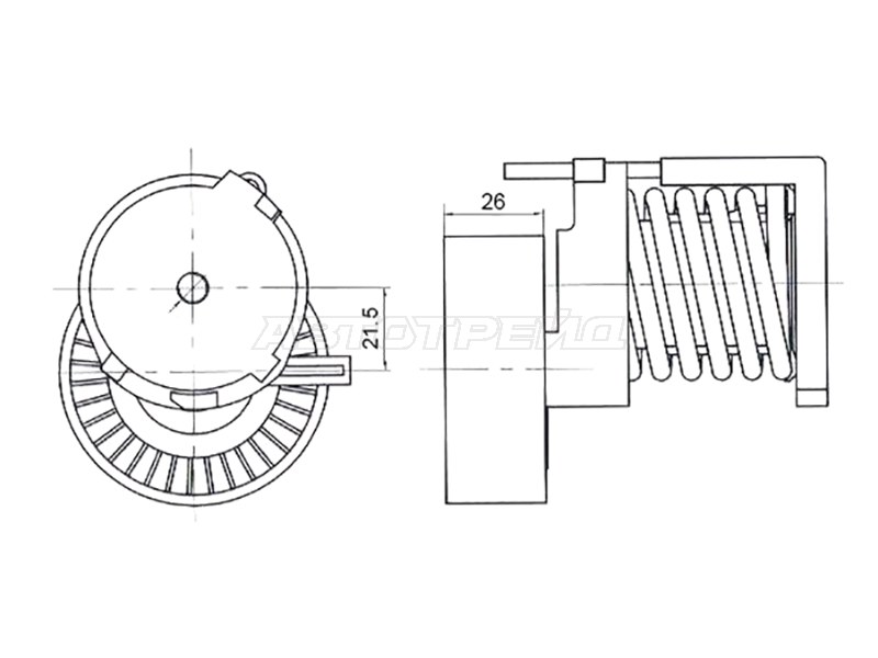Натяжитель приводного ремня AUDI /SEAT /SKODA FABIA /OCTAVIA /VW POLO 1,4 /1,6 (SAT: ST-030145299F)