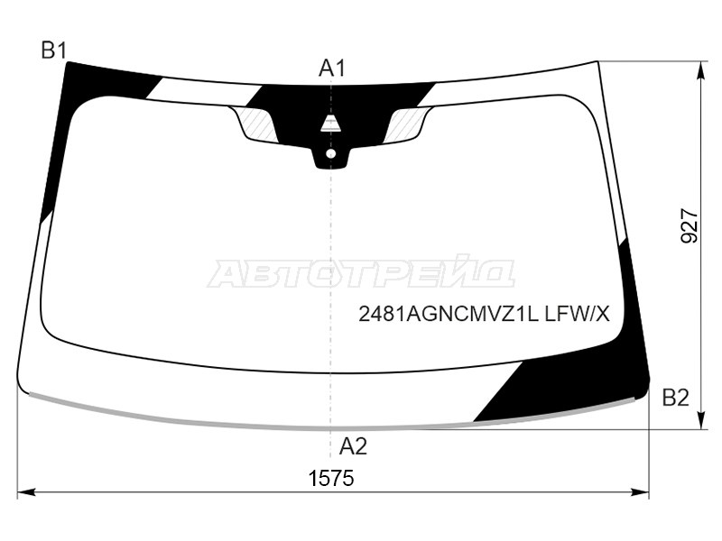 Стекло лобовое (Камера / Датчик дождя / Молдинг) BMW 7-Series 19-23 (XYG: 2481AGNCMVZ1L LFW/X)