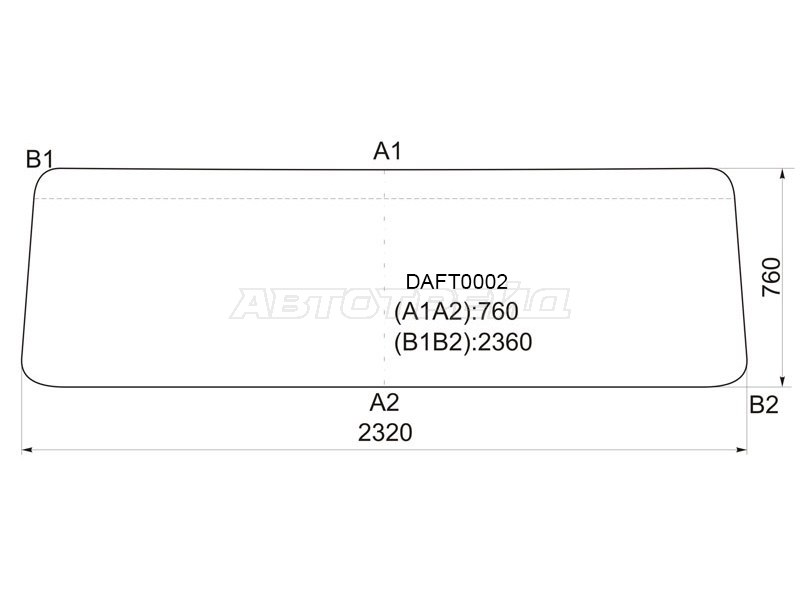 Стекло лобовое DAF 95 88-08 (KMK: DAFT0002)