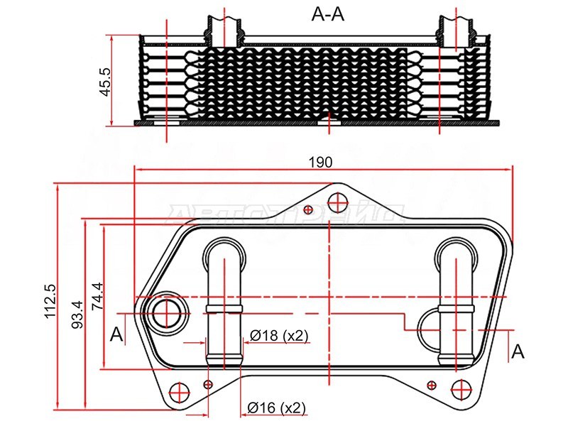 Радиатор масляный AUDI A3 03- /SKODA OCTAVIA 04- /SUPERB 08- /VOLKSWAGEN GOLF 03- /JETTA 05- /PASSAT 05- (SAT: ST-02E409061B)