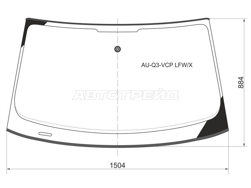 Стекло лобовое (Молдинг) Audi Q3 11-19 (XYG: AU-Q3-VCP LFW/X)