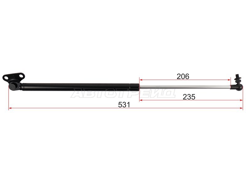 Амортизатор крышки багажника Toyota Land Cruiser (J100) 98-07  / Lexus LX 98-07  / Toyota Land Cruiser Cygnus 98-07 (SAT: ST-68960-69016)