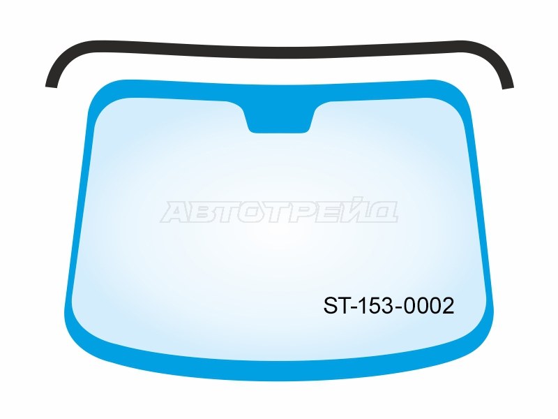 Молдинг лобового стекла (Сверху) Toyota Land Cruiser Prado (J120) 02-09  / Lexus GX 02-09 (SAT: ST-153-0002)