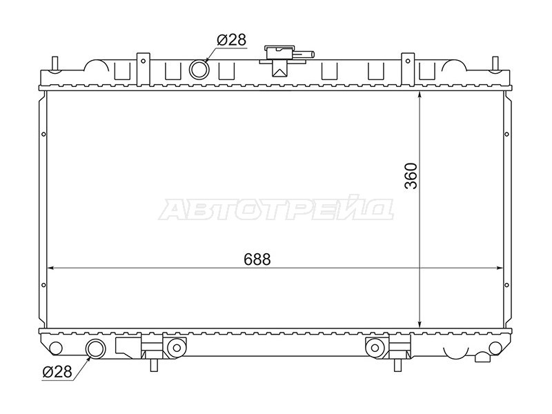 Радиатор Nissan AD 99-02  / Almera 00-06  / Primera 01-08  / Sunny 98-04  / Mazda Familia S-Wagon 98-04  / Nissan Almera Classic 06-12  / Bluebird Sylphy 00-05 (SAT: NS0001-16)