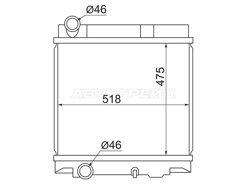 Радиатор Mitsubishi Fuso Canter FE6 93-02  / Fuso Canter FE8 02-12 (SAT: MC0083-2)