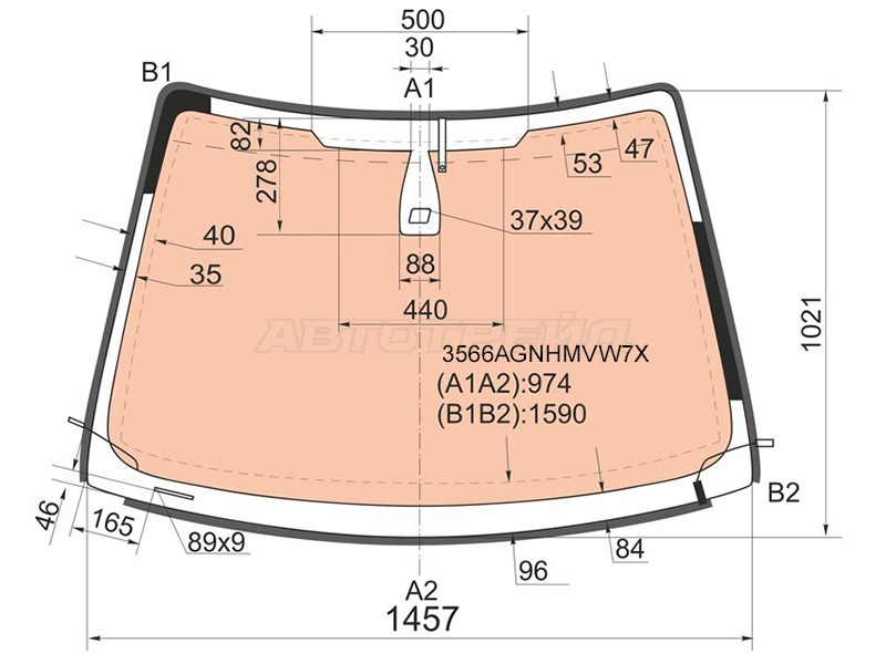 Стекло лобовое (Обогрев полный / Датчик дождя / Молдинг) Ford Focus 04-11  / Focus RS 09-11  / Focus ST 05-10 (FUYAO: 3566AGNHMVW7X)