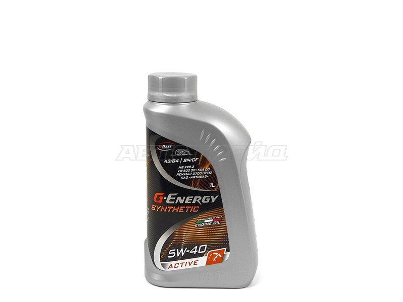 Масло моторное синтетическое G-Energy Synthetic Active 5W-40 SN /CF, A3 /B4 1л (G-ENERGY: 253142409)