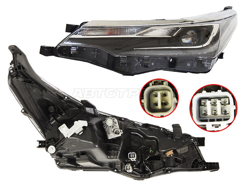 Фара Toyota Corolla (E180) 16-19 (Слева / LED / ДХО / С электрокорректором) (SAT: ST-112-1153LMLD)