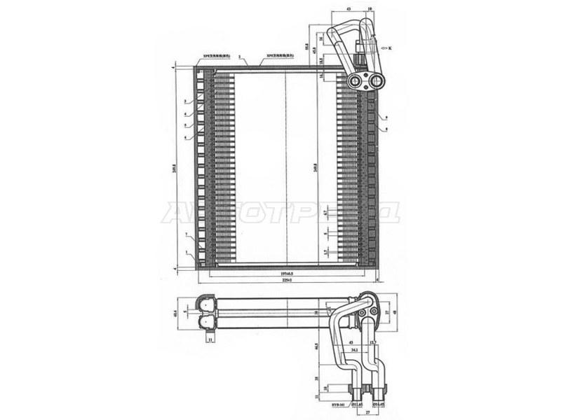 Испаритель кондиционера NISSAN X-TRAIL 07-13 /SERENA 05- /SENTRA 06- /LAFESTA 05-12 (SAT: ST-433-0003)