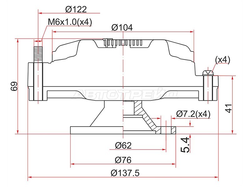 Вискомуфта TOYOTA TOWNACE /LITEACE 2-3С# 92- (SAT: ST-16210-64020)
