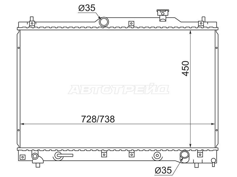 Радиатор Toyota Estima 90-05  / Estima Emina 96-99  / Estima Lucida 92-99  / Previa 90-07 (SAT: TY0030-TCR30)