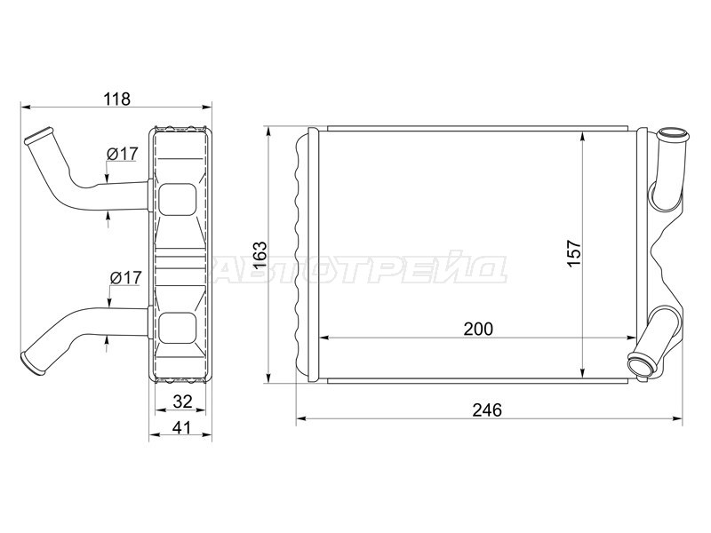 Радиатор отопителя салона TOYOTA MARKII /CHASER /CRESTA JZX90 /100 2,0-3,0 92-01 (SAT: ST-TY14-395-0)