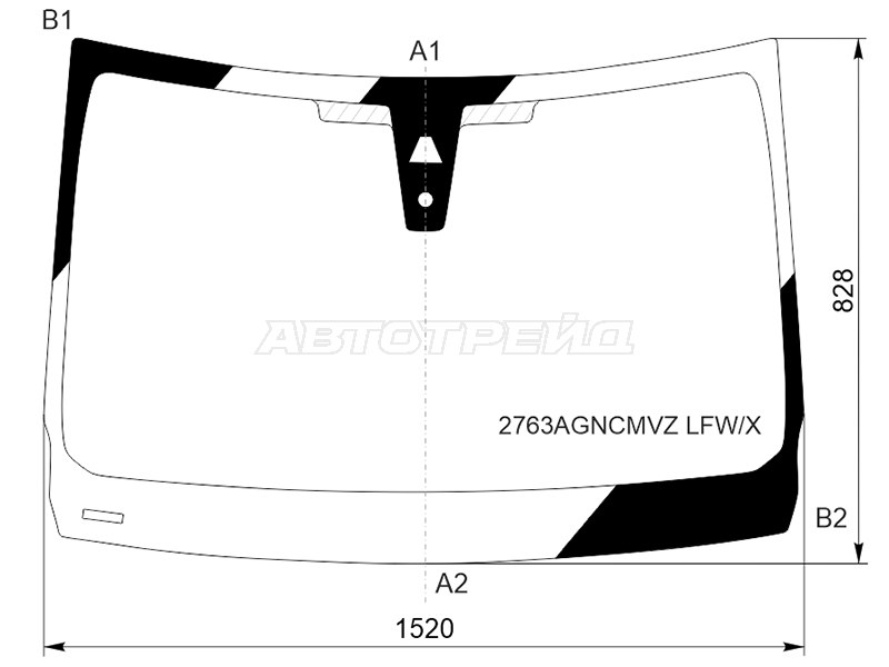 Стекло лобовое (Камера / Датчик дождя) Citroen Berlingo 18- (XYG: 2763AGNCMVZ LFW/X)