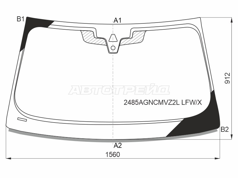 Стекло лобовое (Камера / Датчик дождя / Молдинг) BMW 5-Series 20-  / M5 17-20 (XYG: 2485AGNCMVZ2L LFW/X)