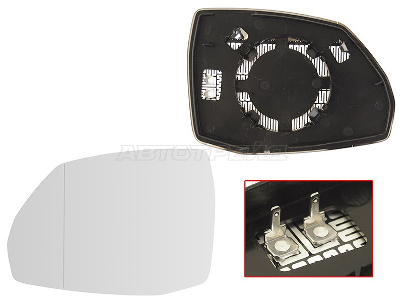 Полотно зеркала Audi Q5 16-20  / Q7 15-19 (Слева / Обогрев / асферическое) (SAT: ST-121-0007)