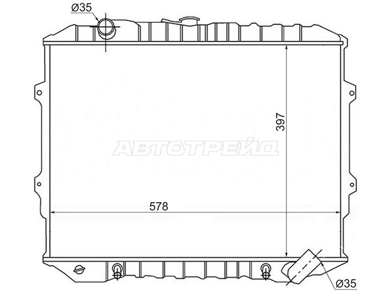 Радиатор Mitsubishi Pajero 81-90  / Montero 82-91 (SAT: MC0007-D-3R)