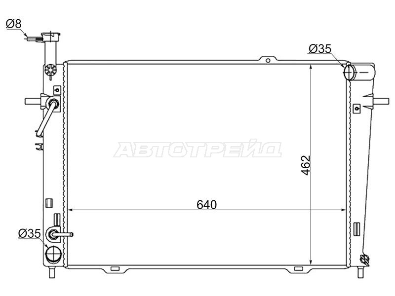 Радиатор Hyundai Tucson 04-09  / Kia Sportage 06-10 (SAT: ST-01-0025)