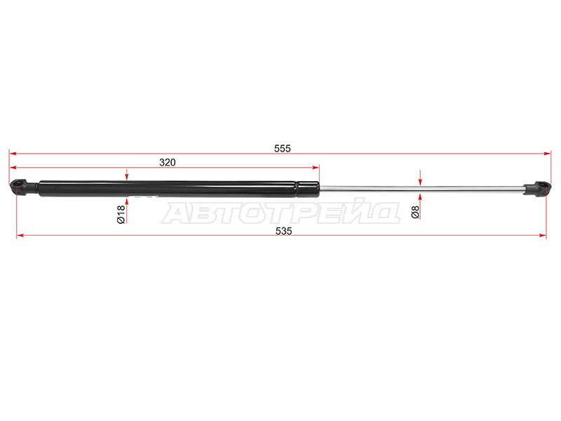 Амортизатор крышки багажника Citroen C4 Picasso 07-14 (SAT: ST-9654433680)