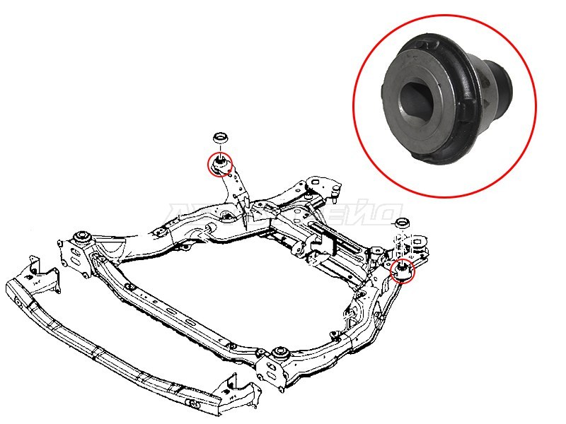 Сайлентблок передней балки MAZDA 6 GH 08-13 (SAT: ST-GS1D-34-64Y)