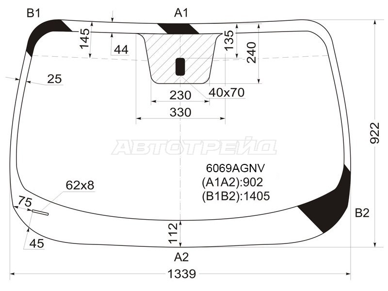 Стекло лобовое Nissan Juke 10-20 (FUYAO: 6069AGNV)