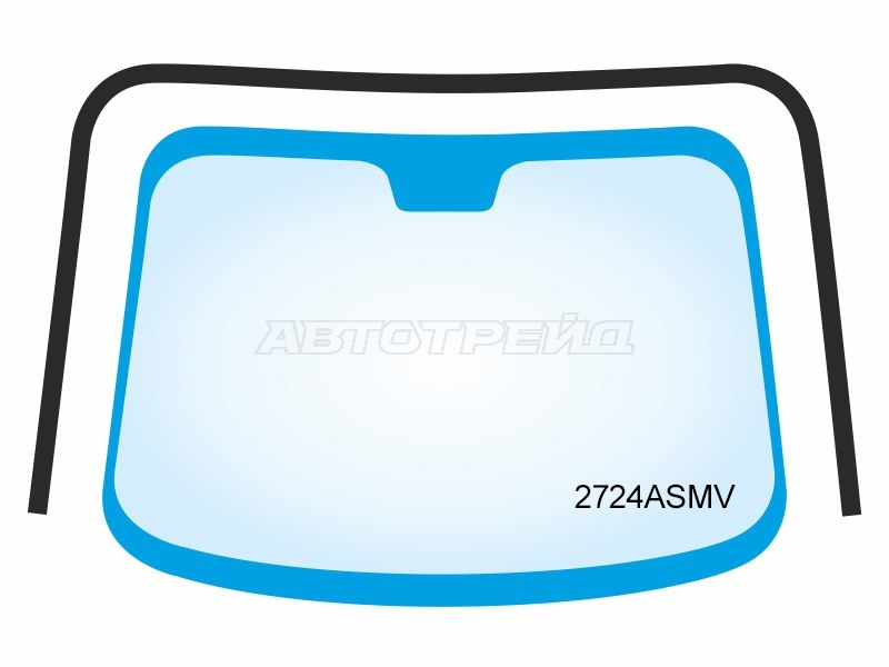 Молдинг лобового стекла (П-образный) Citroen Berlingo 96-12  / Peugeot Partner 96-12  / Partner Tepee 02-08 (PMA: 2724ASMV)