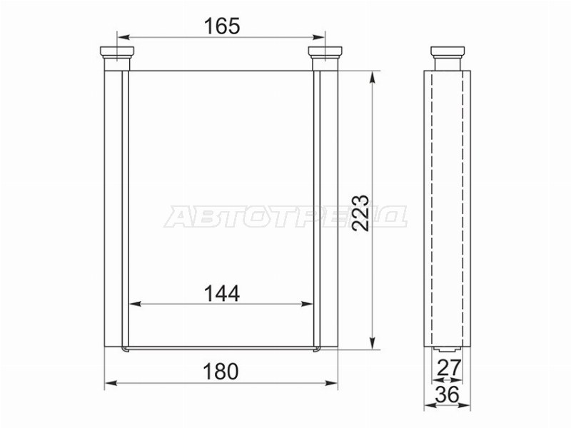 Радиатор отопителя салона TOYOTA COROLLA /SPACIO #ZE120 00-06 /AVENSIS #T250 03-08 /WILL VS #ZE12# 01-0 (SAT: ST-TY28-395-0)