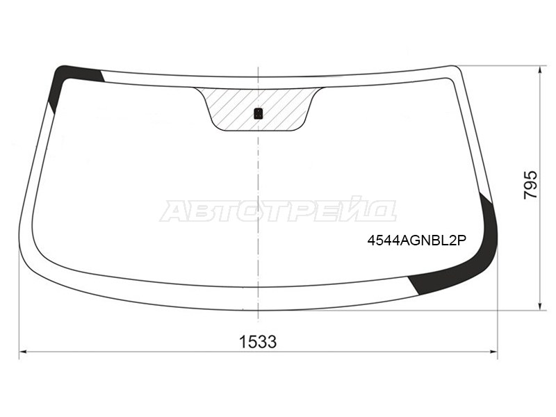 Стекло лобовое Chevrolet Niva 09-  / LADA Niva Travel 21- (FUYAO: 4544AGNBL2P)