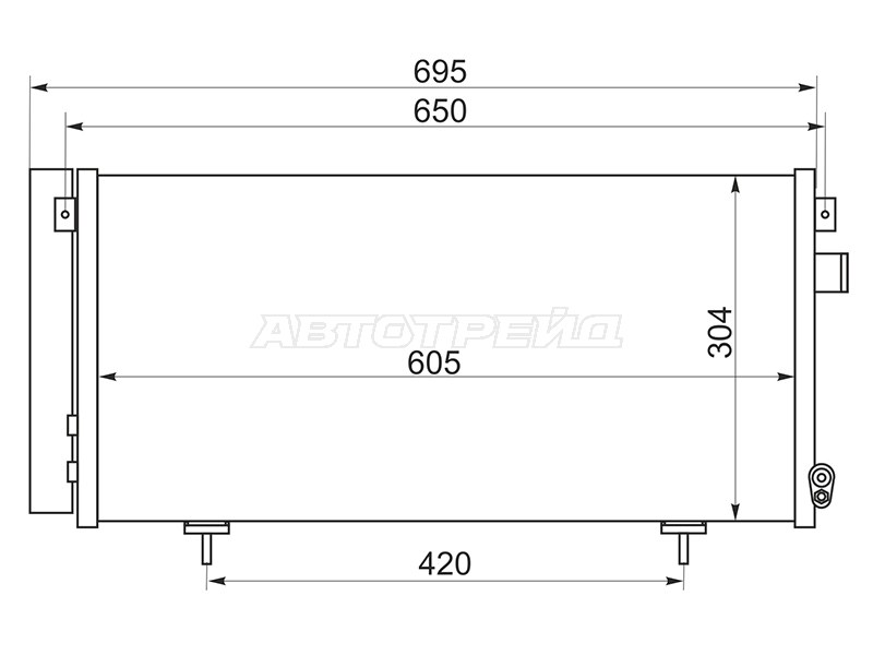 Радиатор кондиционера Subaru Forester 07-13  / Impreza 07-16  / XV 11-17  / Impreza XV 10-11 (SAT: ST-SB67-394-0)