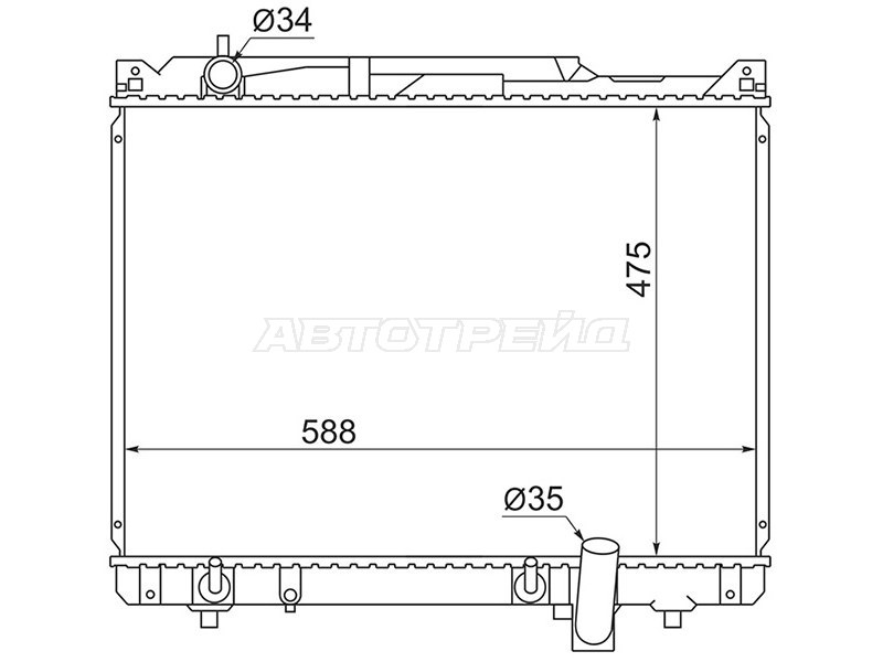 Радиатор Suzuki Escudo 97-05  / Grand Vitara 97-05  / Grand Escudo 00-05  / Grand Vitara XL-7 01-06 (SAT: SK0004)