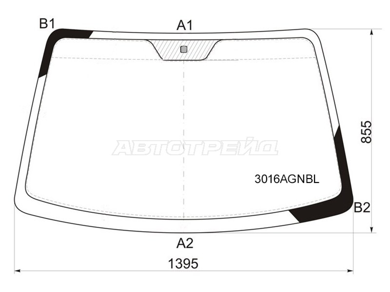 Стекло лобовое Chevrolet Lacetti 04-13  / Daewoo Lacetti 04-09  / Chevrolet Nubira 04-13  / Optra 04-13  / Daewoo Gentra 05-15  / Nubira 02-05  / Ravon Gentra 15-  / Suzuki Forenza 03-08 (FUYAO: 3016AGNBL)