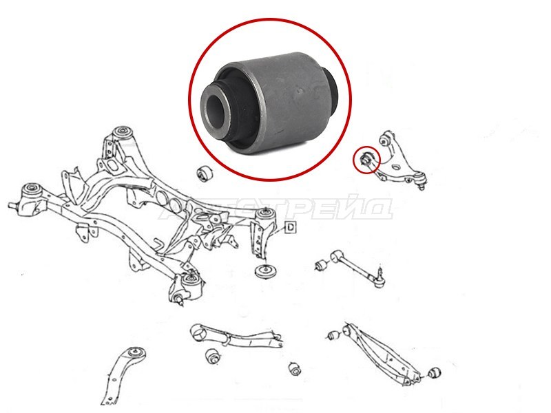 Сайлентблок заднего верхнего рычага SUBARU FORESTER S12 07-12 /IMPREZA 07 /LEGACY /EXIGA 09- /TR (SAT: ST-20252-XA01A-BU)