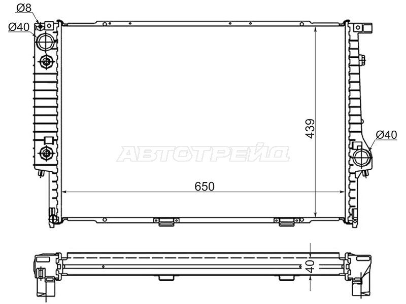 Радиатор BMW 5-Series 88-96  / 7-Series 86-94  / 8-Series 89-99 (SAT: BW0007)