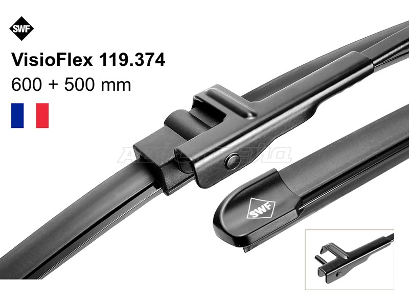 Комплект щеток стеклоочистителя 600мм+500мм BMW X5 E70 06-13 / X6 E71 08-11 / FORD TAURUS 96-07 (SWF: 119374)