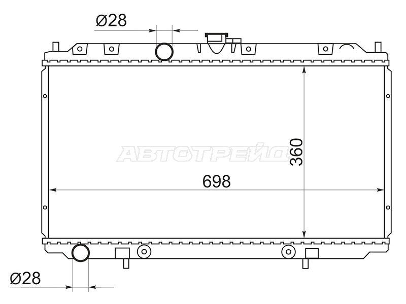 Радиатор Nissan AD 99-02  / Almera 00-06  / Primera 01-08  / Sunny 98-04  / Mazda Familia S-Wagon 98-04  / Nissan Almera Classic 06-12  / Bluebird Sylphy 00-05 (SAT: NS0001-16-1)