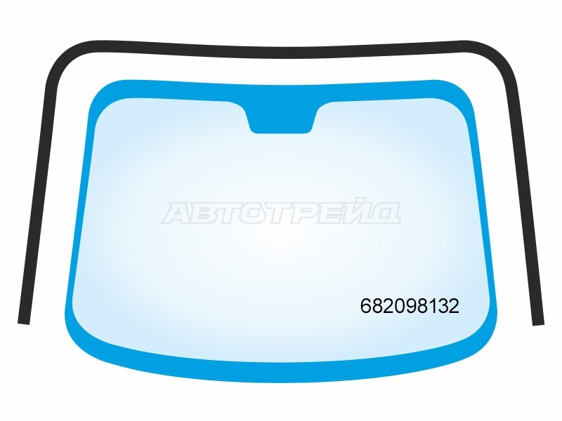 Молдинг лобового стекла (П-образный) Citroen Jumper 06-14  / Fiat Ducato 06- (PMA: 682098132)