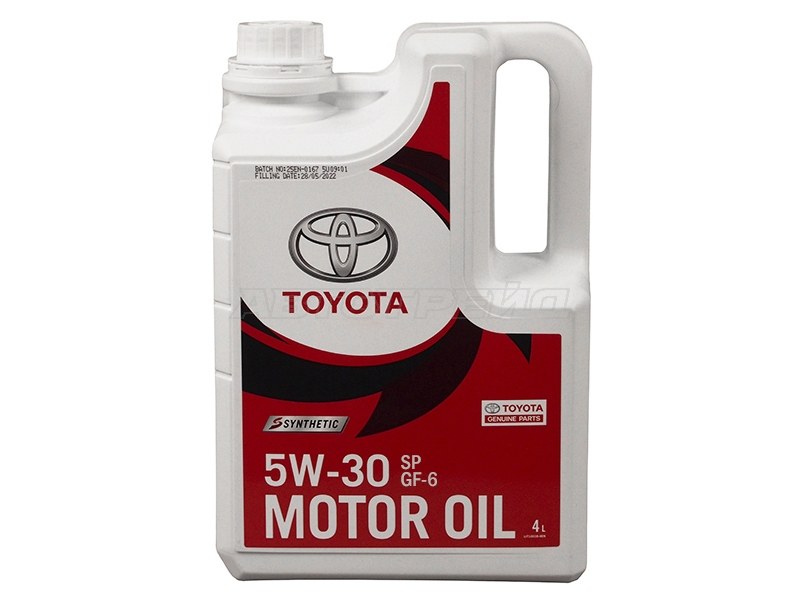Масло моторное TOYOTA (пластиковая канистра) 5W-30 SP /GF-6A 4Л (Синтетика) ОАЭ (TOYOTA: 08880-84132)