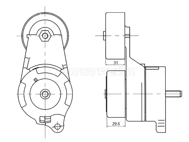 Натяжитель приводного ремня ACURA MDX /CHEVROLET AVEO /HONDA ACCORD /PILOT /LAND ROVER (SAT: ST-31170-RCA-A01)