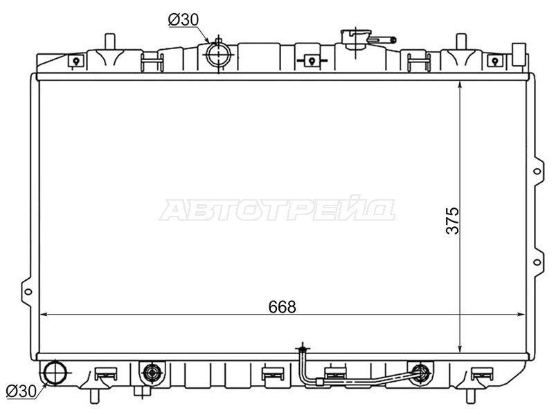 Радиатор Kia Cerato 04-09 (SAT: KI0002)
