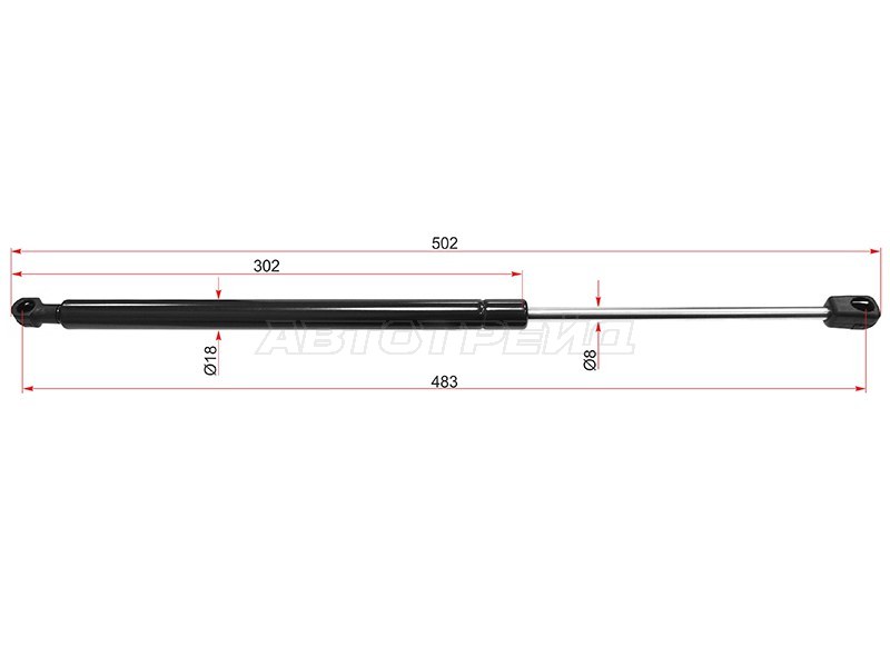 Амортизатор крышки багажника Hyundai Getz 02-11 (SAT: ST-81770-1C001)