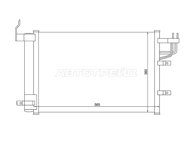 Радиатор кондиционера Kia Cerato 04-09  / Spectra 04-09 (SAT: ST-KA43-394-0)