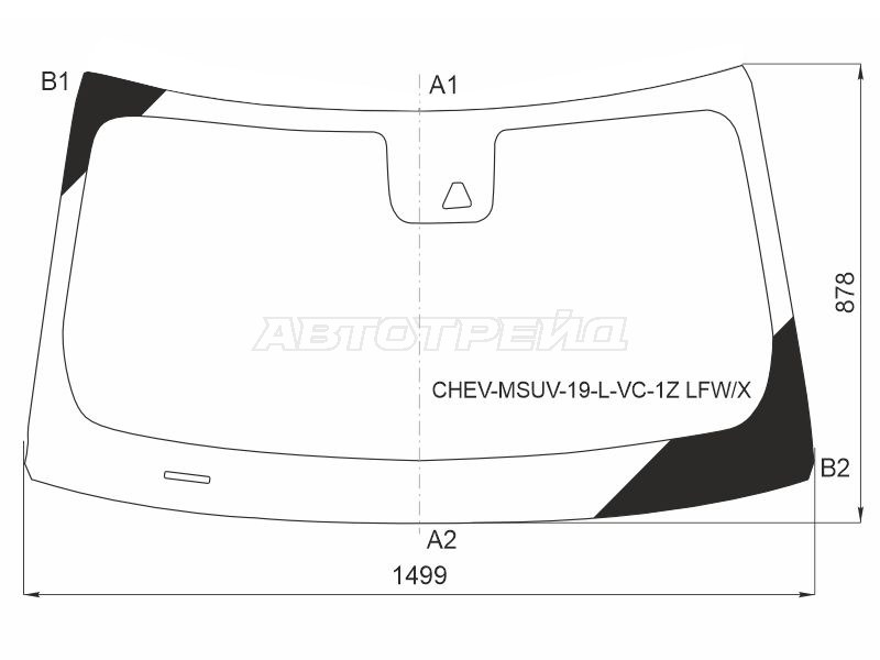 Стекло лобовое (Камера) Chevrolet TrailBlazer 19- (XYG: CHEV-MSUV-19-L-VC-1Z LFW/X)