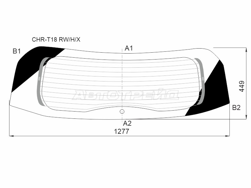 Стекло заднее (Цвет зеленый / Обогрев) Chery Tiggo 7 Pro 19-  / Tiggo 8 19-22  / Tiggo 8 Pro 21-  / Tiggo 8 Pro Max 22-  / Xcite X-Cross 7 24- (XYG: CHR-T18 RW/H/X)