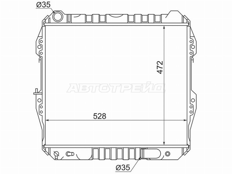 Радиатор Toyota 4Runner 89-95  / Hilux Surf 89-95 (SAT: TY0013-TDI)