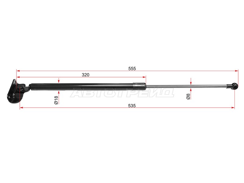 Амортизатор крышки багажника Subaru Impreza 07-12  / Impreza WRX 07-14  / Impreza WRX STI 07-14 (SAT: ST-63269-FG020)