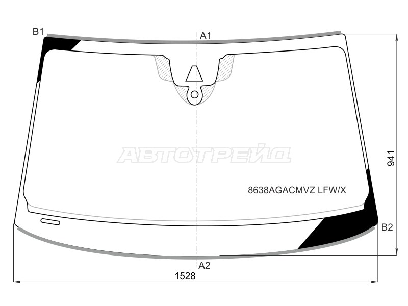 Стекло лобовое (Камера / Датчик дождя / Молдинг) Audi A8 17- (XYG: 8638AGACMVZ LFW/X)