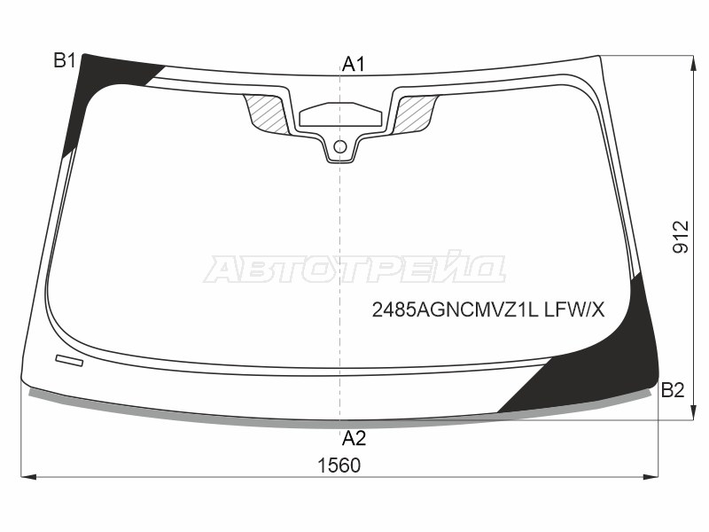 Стекло лобовое (Три камеры / Датчик дождя / Молдинг) BMW 5-Series 20-  / M5 17-20 (XYG: 2485AGNCMVZ1L LFW/X)