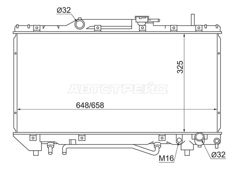 Радиатор Toyota Caldina (T190) 92-02  / Carina (T190) 92-96  / Carina E 92-98  / Corona (T190) 92-96 (SAT: TY0002-ST190-2.0)