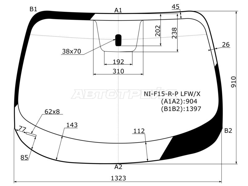 Стекло лобовое Nissan Juke 10-20 (XYG: NI-F15-R-P LFW/X)